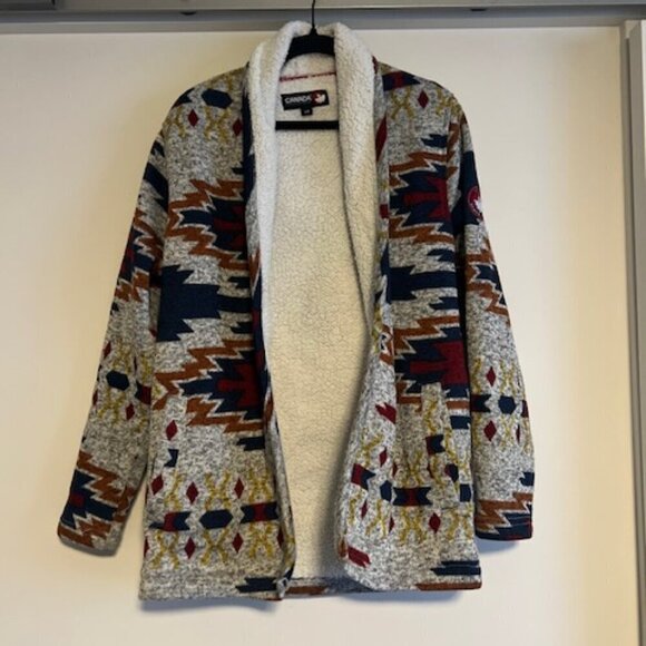 Canada Weather Gear Fleece Cardigan/Jacket Aztec size small - Picture 2 of 5